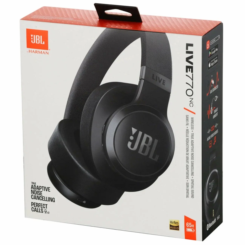 Беспроводные наушники JBL Live 770NC, mini 3.5 мм, Bluetooth, черный