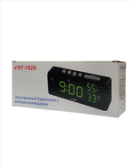 Часы VST-762S C`/%,USB питание, черный.