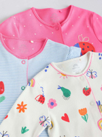 Комбинезон / Cлип для малышей Next E18-354, 3 шт., Голубой, Розовый, Молочный