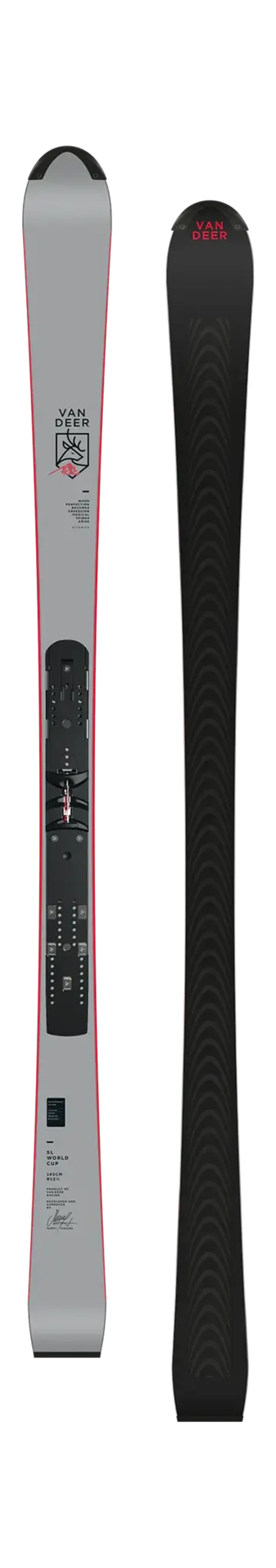VAN DEER 24/25 кубковый спортцех R-11 FIS SL WORLD CUP с пластиной Marker INTERFACE 10mm 155 см grey без креплений/ с креплениями XCOMP16/с креплениями XCELL16