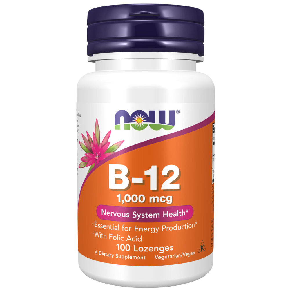 Now Foods B-12 1000 mcg 100 lozenges, Витамин B12