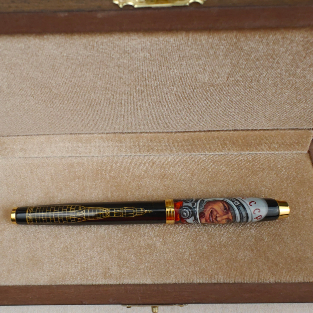 Ручка Parker с ручной росписью Палех "Юрий Гагарин"