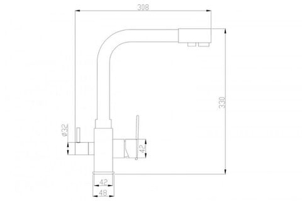 Смеситель Steel Hammer SH 805 BLACK CR для кухонной мойки