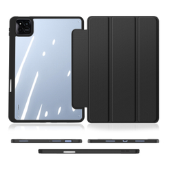 Чехол книжка черного цвета от Dux Ducis для Xiaomi Pad 7 и 7 Pro, серия Toby Series Case, с функцией пробуждения и сна