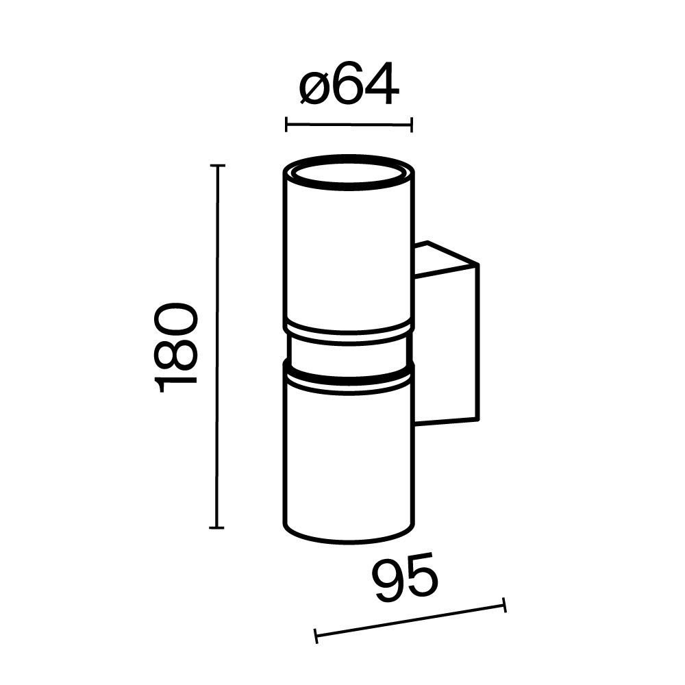 Уличный настенный светильник Outdoor O582WL-02B