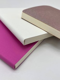 Набор 3 блокнота 88л (138*102мм) линейка розовый, перламутровый, белый (5447-4)