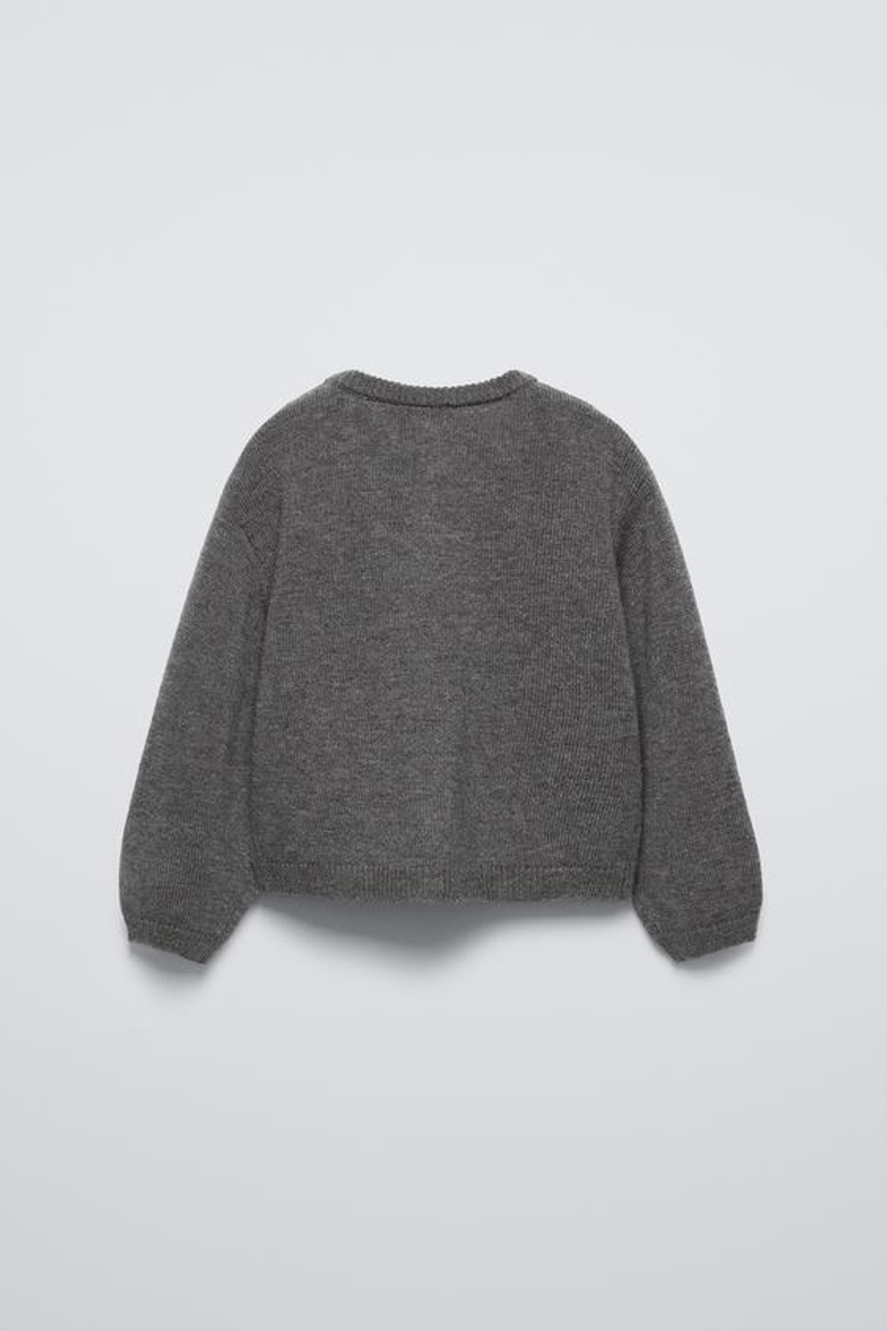 ZARA КАРДИГАН ИЗ 100% ШЕРСТИ, СЕРЫЙ