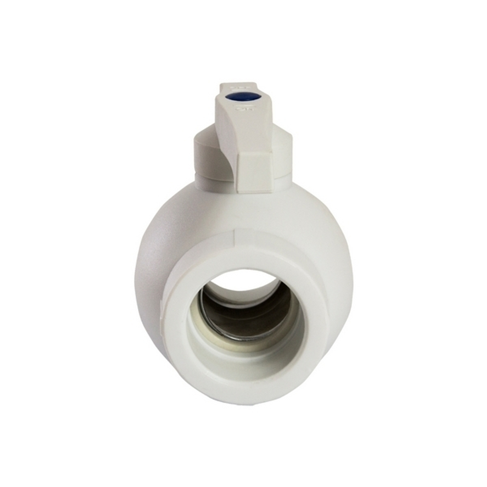 Кран шар 40 ручка PP-R EVER® plast БЕЛЫЙ (Россия)