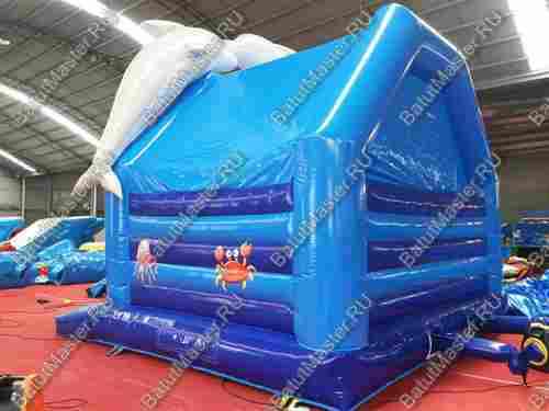 Коммерческий надувной батут с крышей "Морское убежище" размер 5*5*4,8 м