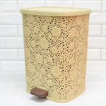 Ведро для мусора 26л с педалью "Ажурное", цвет бежевый