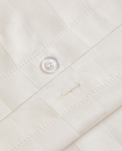 ZARA HOME САТИНОВЫЙ ПОДОДЕЯЛЬНИК В ПОЛОСКУ, БЕЖЕВЫЙ