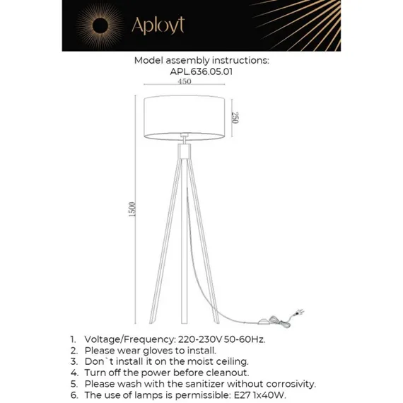 Торшер APL.636.05.01