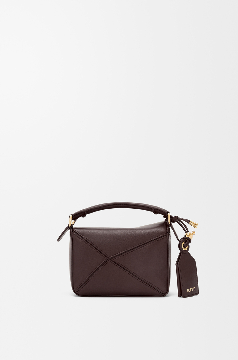 Loewe Сумка-мини Puzzle Featherlight из овечьей кожи наппа, темно-каштановый