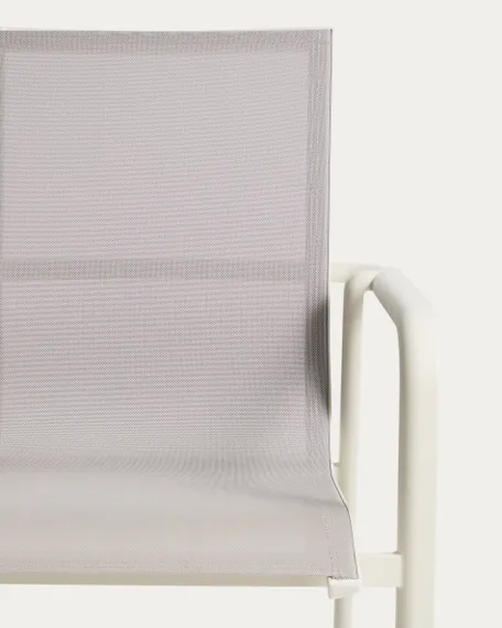 Уличный стул Canea из алюминия цвета экрю