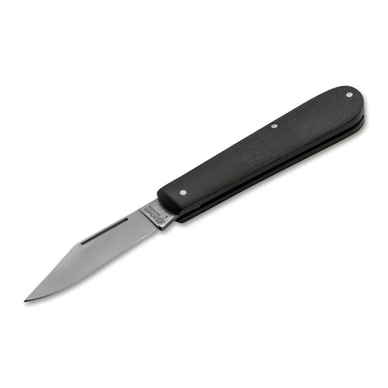 Складной нож Boker 111943 Barlow Burlap микарта Black c клинком из стали Böhler N690, рукоять микарта