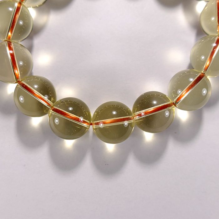 Бусина из цитрина, класс ААА, шар гладкий 14мм