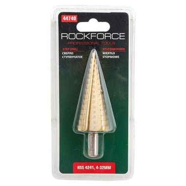 Сверло ступенчатое RockForce HSS 4241(4-32мм) RF-44740