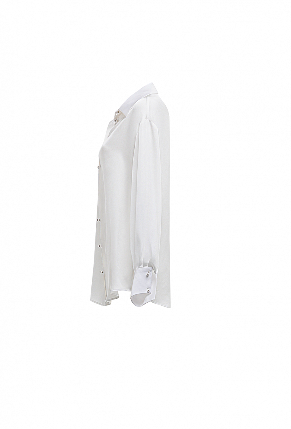 Блузка с широкими рукавами белая 25-01-24 SS