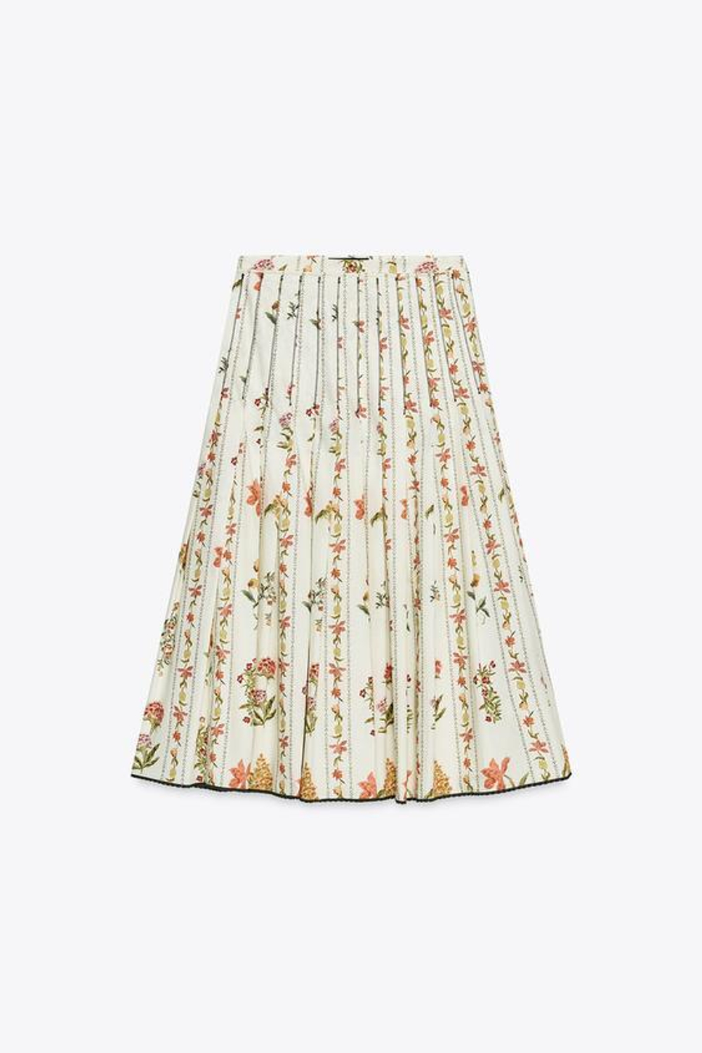 ZARA ЮБКА В СКЛАДКУ С ЦВЕТОЧНЫМ ПРИНТОМ — ZW COLLECTION, РАЗНОЦВЕТНЫЙ