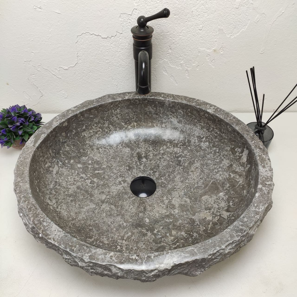Раковина из мрамора Erozy Grey EM-81191 (55*48*15)