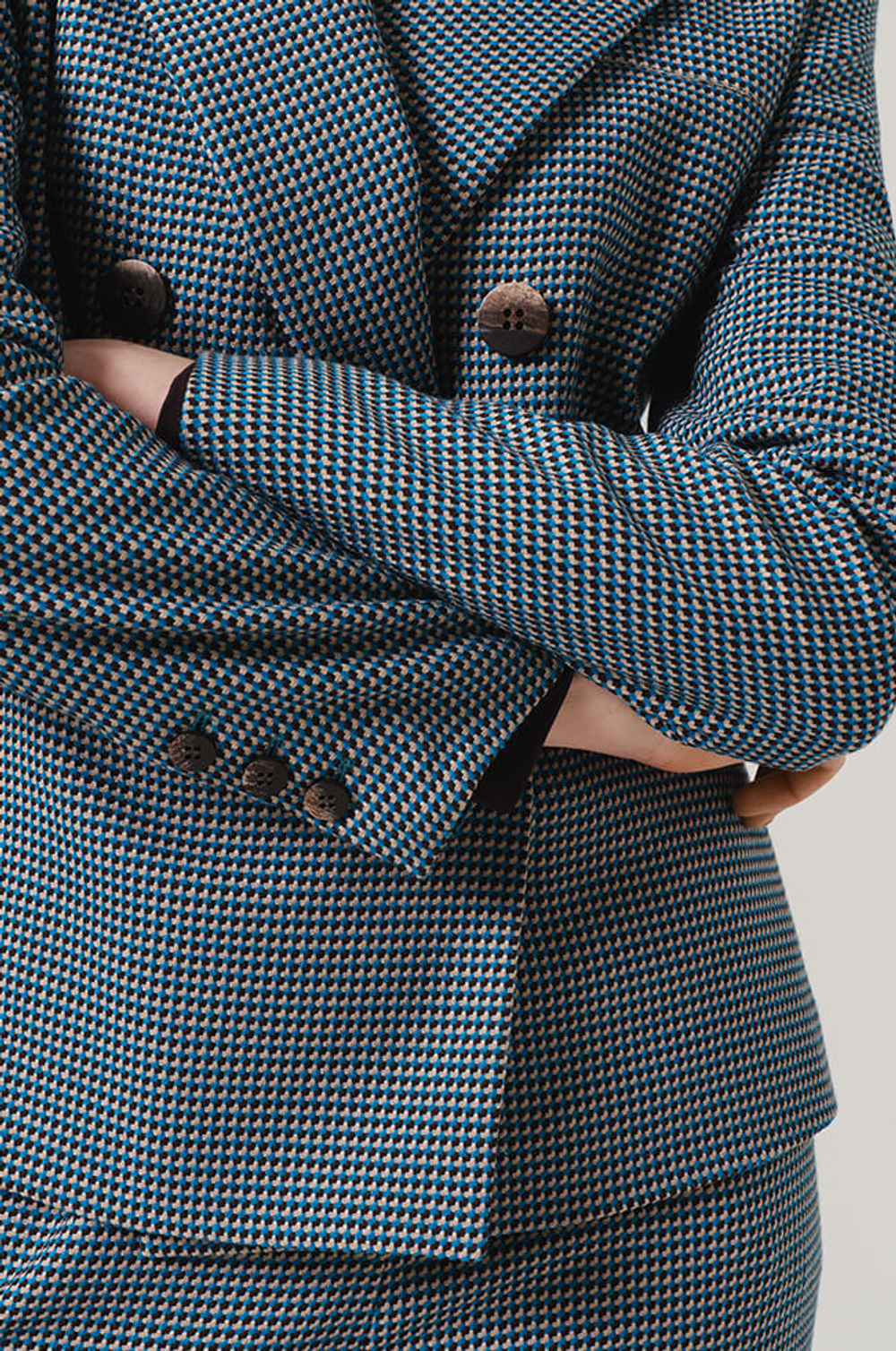 1897 Жакет женский (бирюзово-коричневый)