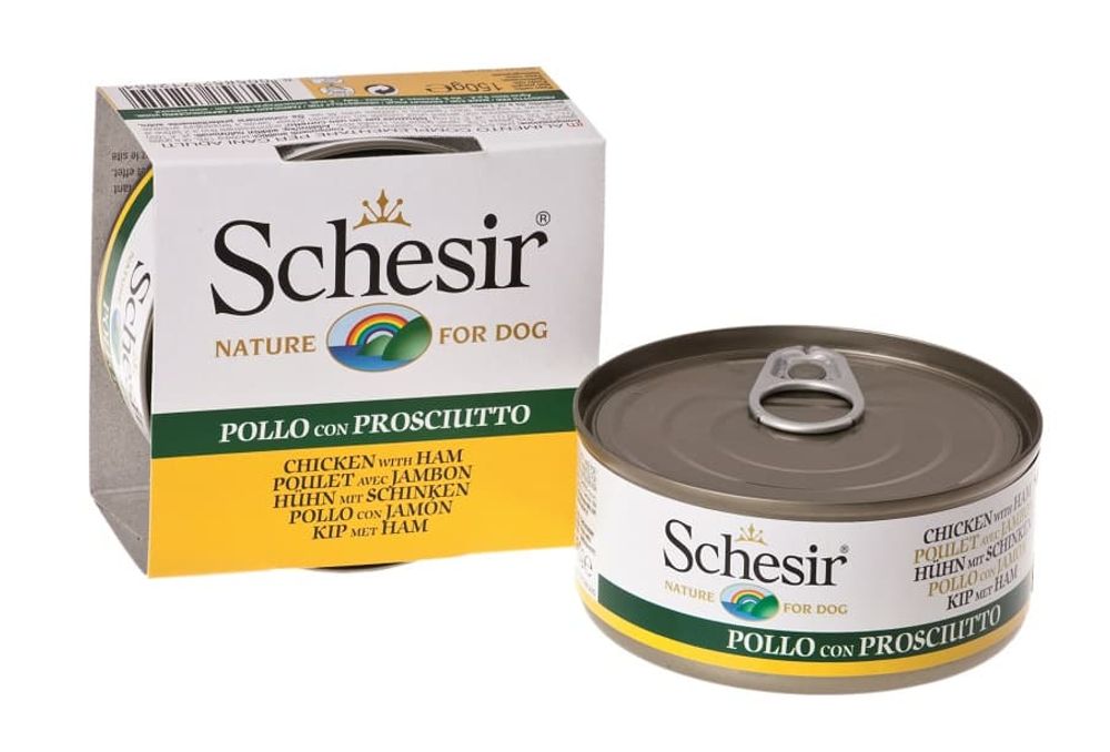 Schesir кон.д/собак Цыпленок/ветчина 150гр