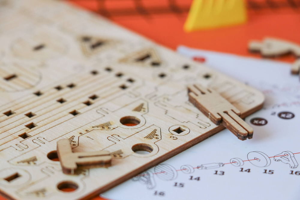 Деревянный конструктор UNIWOOD Набор "Поезд"