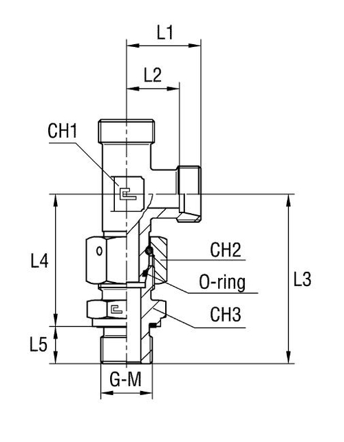 Штуцер FNLE DS08 BSP 1/4 (корпус)