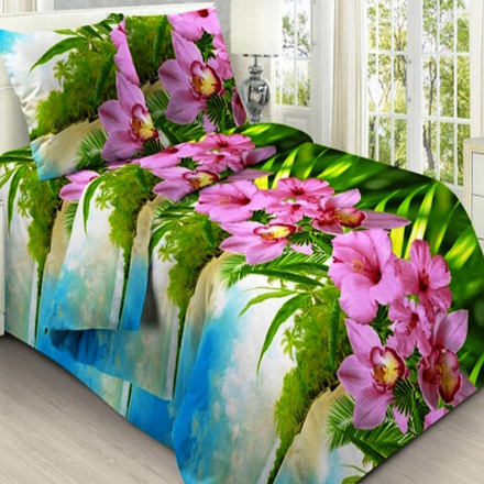 Комплект постельного белья "ВЛ. 1974", бязь, 100% хлопок.