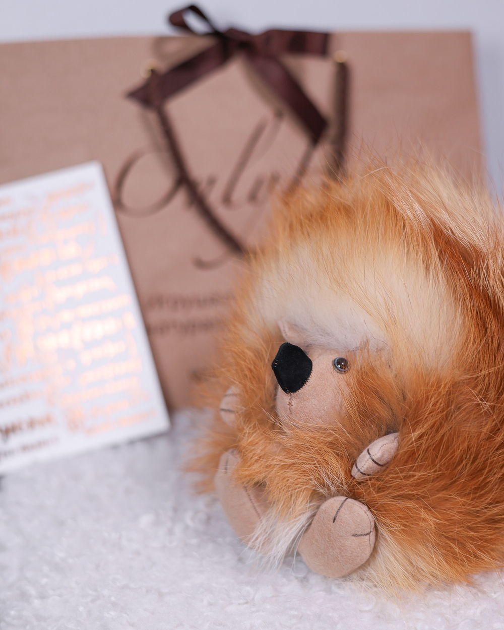 Ёжик Тофу (большой) мех лисы