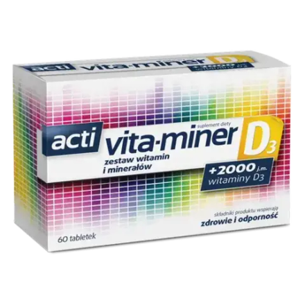 Диетическая добавка Acti Vita-miner D3, 60 таблеток