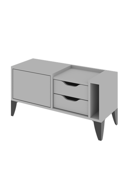 Тумба МИСУРА /800*400*300/ левая белый / дуб интра