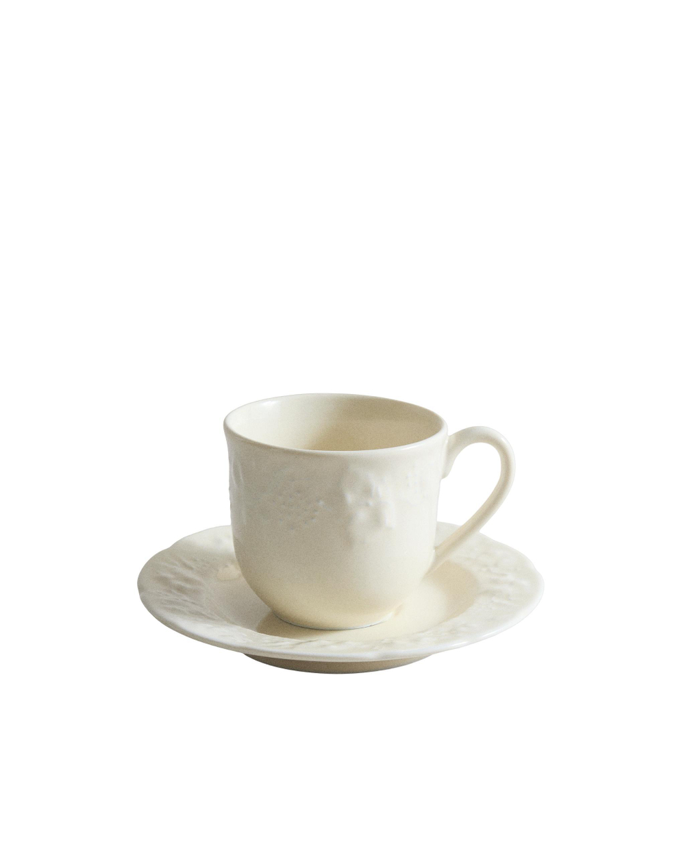 Zara Home чайная пара из фарфора, цвет кремовый, 11 см