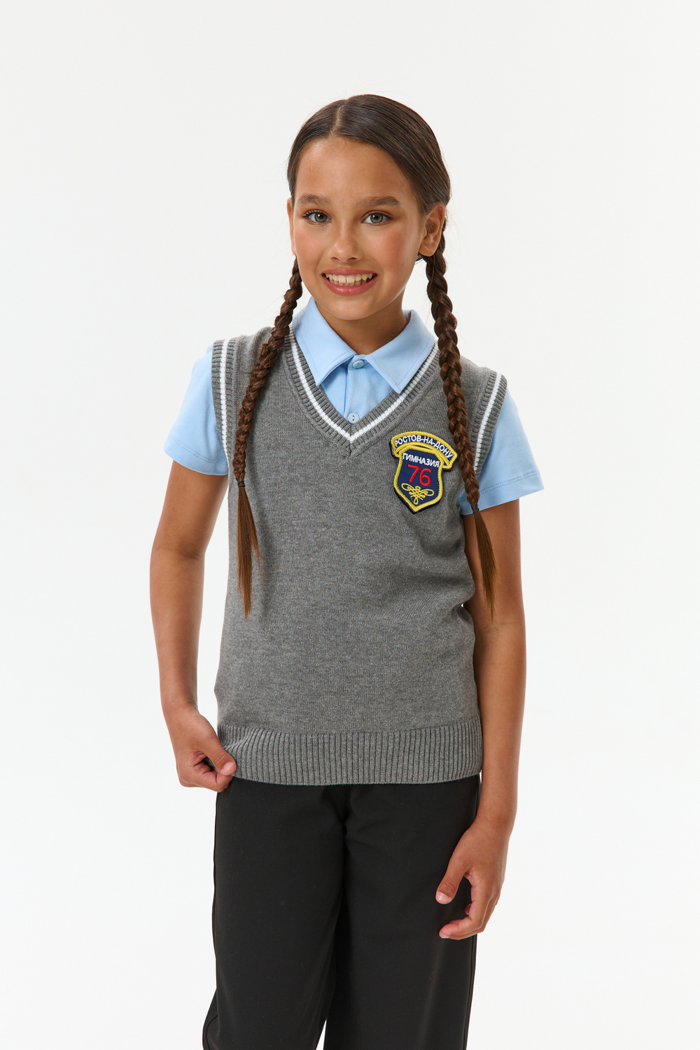 Жилет школьный вязаный (с липучкой)