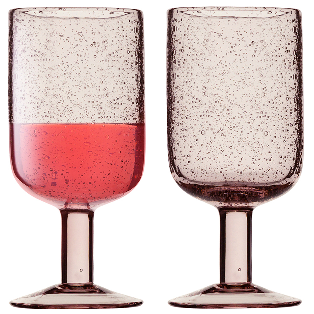 Набор бокалов для вина Flowi розовые 2 шт 410 мл