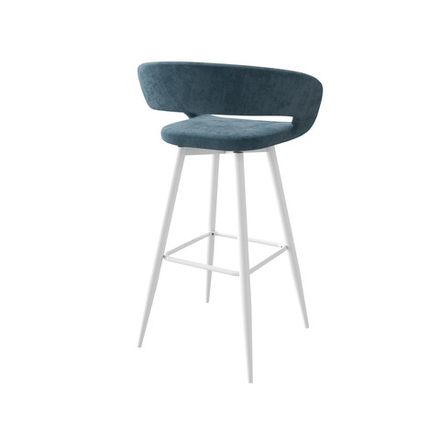 Стул полубарный МАМАДОМА Барни Р 700, b08 BLUE LUX/БЕЛЫЙ