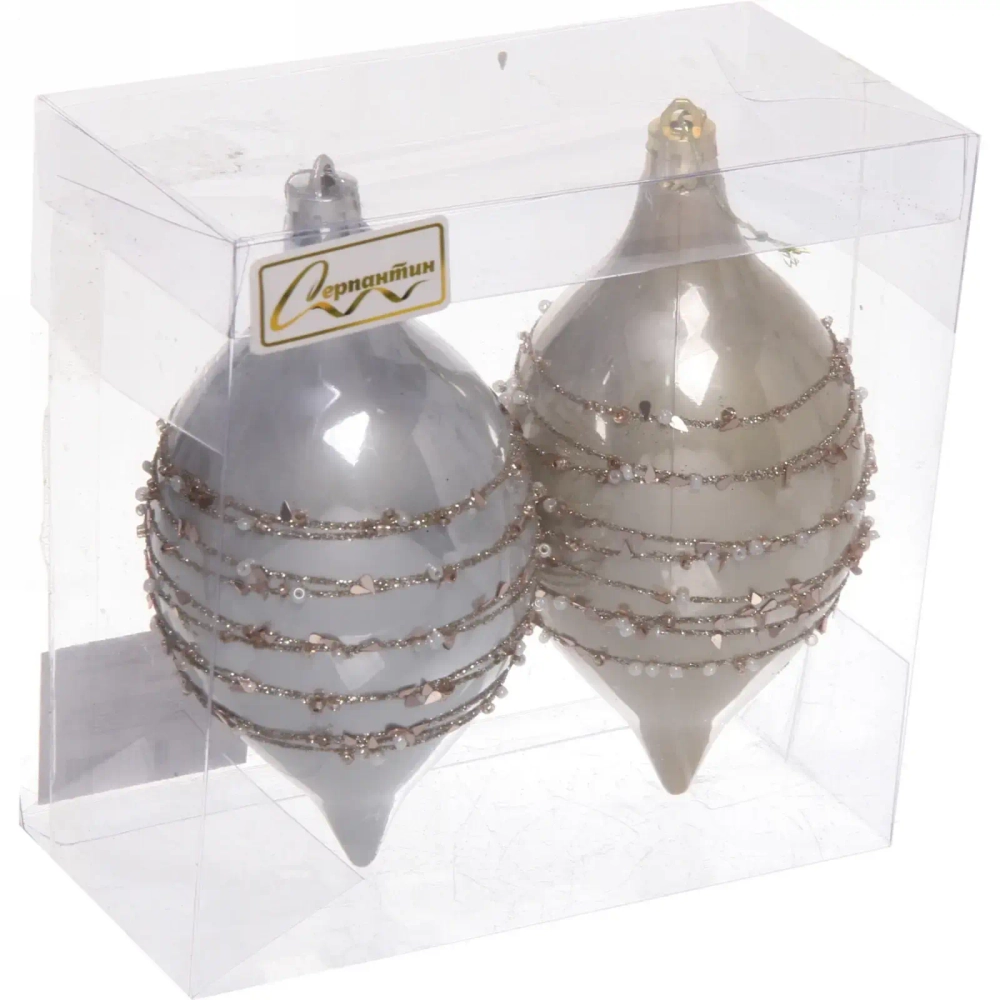 Набор украшений SHINE «Star Thread» 13,8х6,5 см (2 шт.), light champagne/silver