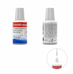 Корректирующая жидкость ErichKrause Arctic white, 20 мл, с кисточкой, 10 штук