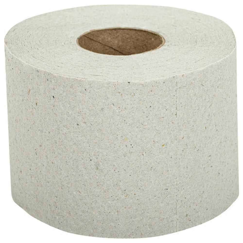 Бумага туалетная 75 "ЧЕСТНЫЙ БОЛЬШОЙ РУЛОНЧИК 75" на втулке (эконом) серый, 113357, 113357 (М-68)