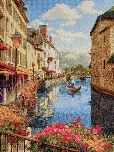 Гобеленовая картина "D. ВЕНЕЦИЯ ГОРОД НА ВОДЕ" в багетной раме, Россия.