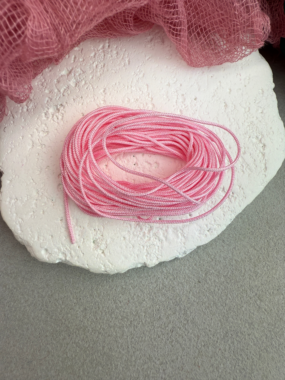 Шнур для плетения браслетов 0,8 мм, Розовый (5 м)