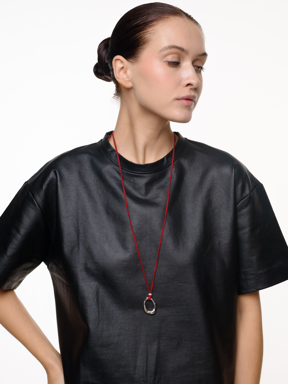 Колье "Cord Lake" Bordo Silver