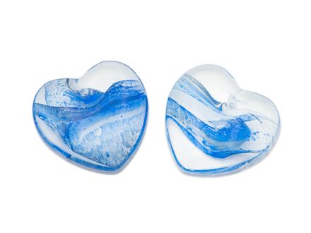 Подвеска "Сердце" 29мм, стекло