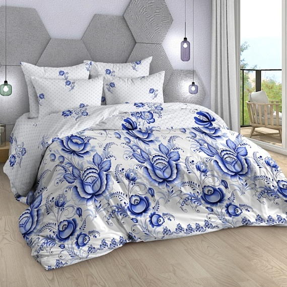 Поплин "Гжель"