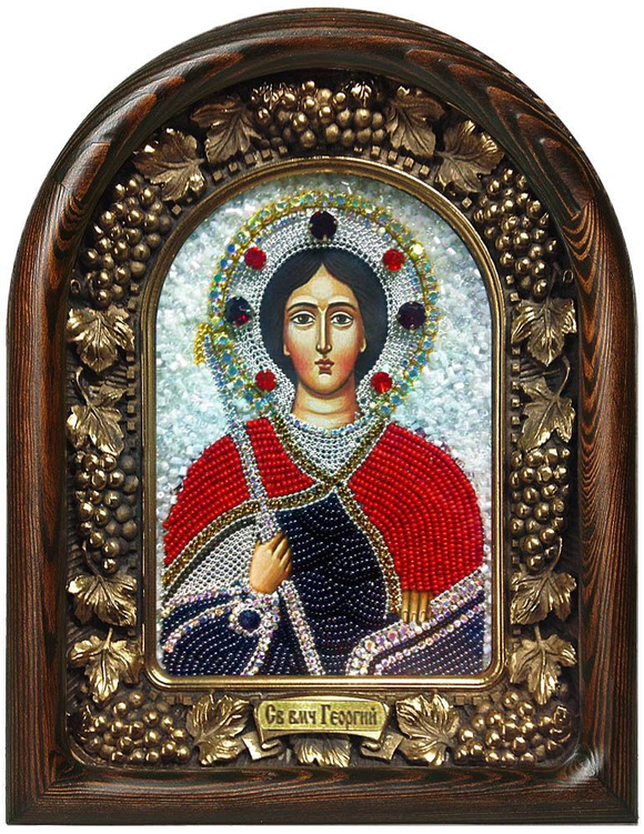 Икона Святой Великомученик Георгий бисер