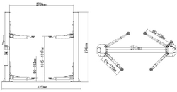 А240М  Двухстоечный электрогидравлический подъемник 4 т. (НЕ ПОСТАВЛЯЕТСЯ)