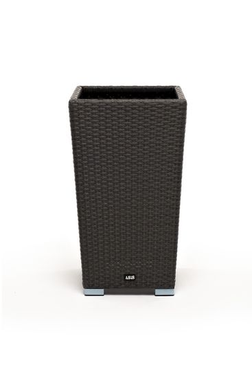 "Капучино" кашпо для цветов плетеное из искусственного ротанга, цвет коричневый