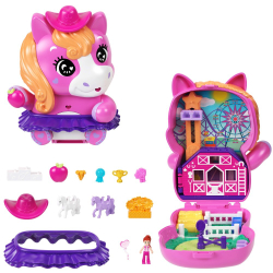 Polly Pocket - Пони на родео Компактный набор + кукла + аксессуары JCR39
