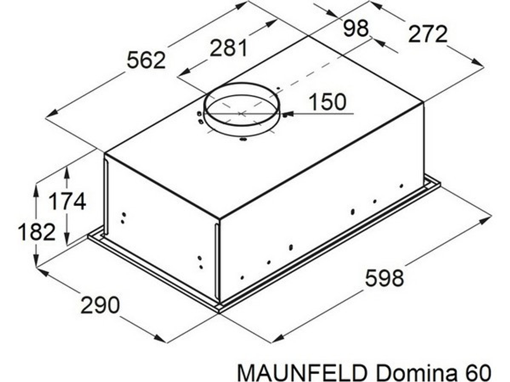 Вытяжка MAUNFELD Domina 60 чёрный