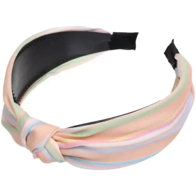 Ободок для волос «ЛАФАНТАЛЬ», мятный шлейф, ширина 4см, микс 6 цветов (стикер на внутр. часть)